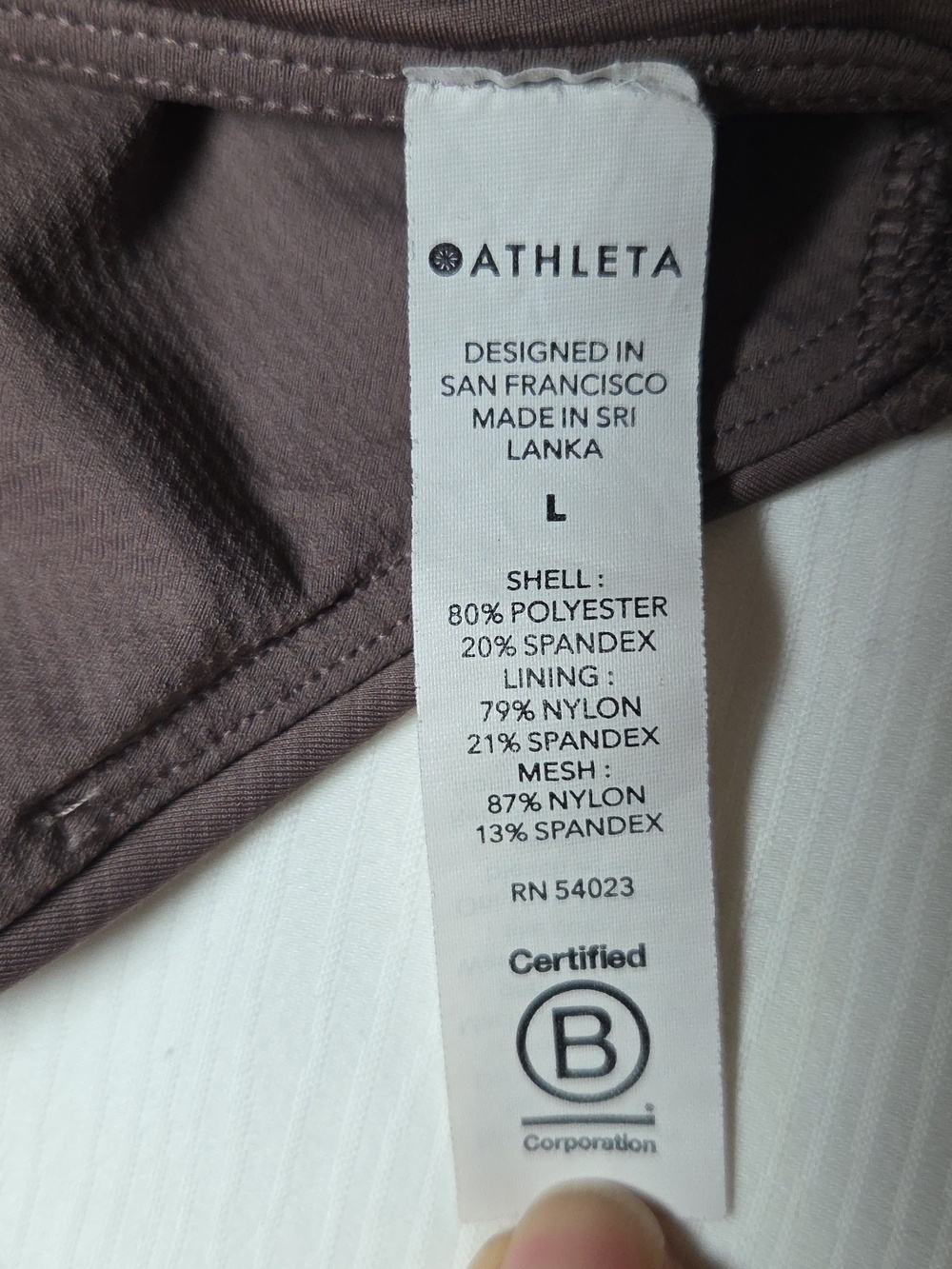 Athleta Ribbed Racerback Cropped Tank Top — Taupe - Picture 5 of 6